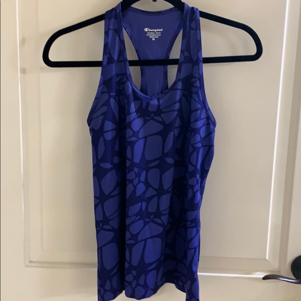 Champion tank top Medium purple floral dry fabric